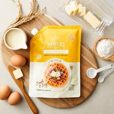 [업체발송] 흥국에프앤비 오늘의 일상 브런치 와플믹스 플레인 1kg 3세트, 3개