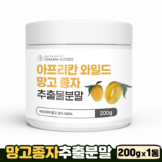 망고 씨앗 100% 추출 분말 베타카로틴 단백질 식이섬유 아프리카 와일드망고, 1개, 200g