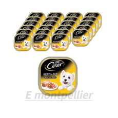  시저 반려견 주식캔 연어와 감자, 소+치즈, 100g, 24개 