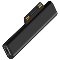 65W PD 고속충전 C타입 to 서피스 변환 젠더, 1개, 블랙 1개, 블랙