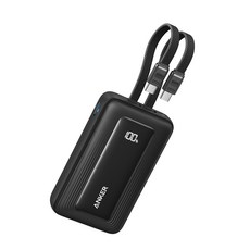 앤커 졸로 파워뱅크 10000mAh 35W 보조배터리 (C타입 케이블 일체형), 블랙, A110L