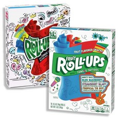 1+1 Fruit Roll Ups 프룻 롤업 딸기 맛 젤리 10개입 2팩 세트, 2개, 141g