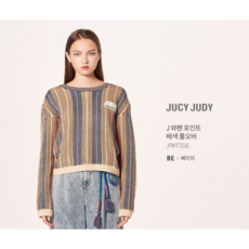 쥬시쥬디50%와펜포인트니트 JJTKT721E-BE