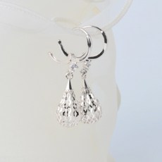 18k화이트골드귀걸이