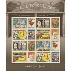 USPS 빈티지 서커스 포스터 16 우표 2014의 영원히 우표 시트, One Color_One Size