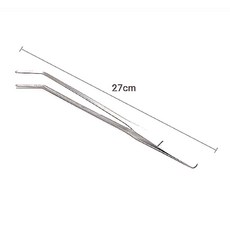 27cm 테라리움 롱 커브형 수초핀셋, 1개