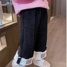 유아용 겨울 캐주얼 곰 자수 팬츠 유아 여아 유아복 여아용, 150cm, 레드 원피스 벨벳, 1개