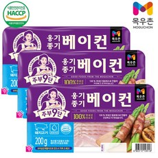 목우촌 주부9단 옹기종기 베이컨 200g 3개, 단품