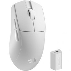 Redragon M916 PRO 3Mode 무선 게이밍 마우스 초고속 4K 폴링 레이트 49G 초경량 26K DPI 게이머 Ergonic Natural Grip Build 재정, White_4K Hz, 1개