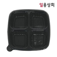 4칸 사각 소스용기 세트 600세트 블랙, 4칸소스
