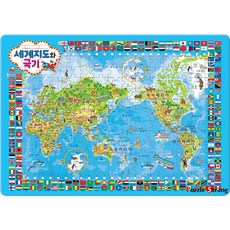 195조각 판퍼즐 - 세계 지도와 국기, 단품