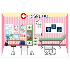 직업 역할 놀이 포토 배경 현수막, 002 병원놀이 506 002 병원놀이 506