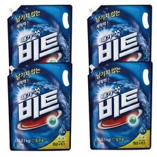 때가 쏙 비트 액체세제 일반세탁기용, 4개, 2L