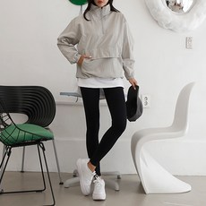 순이들 여성 레터링 테이프 아노락 레깅스 세트