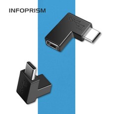INFOPRISM / USB 3.1 Gen2 Type C to C 90도 C타입 각도 변환 젠더 컨버터 IA-907, IA-907(블랙) - 90도 전환 (수직), 1개
