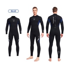 DIVE&SAIL 남성용 서핑수트 수영 프리다이빙 웻슈트 서핑복 잠수복, 블루