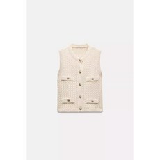 ZARA 자라 니트 단추 나시 카디건 3991113