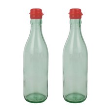 가인글로벌 청색 기름병350 유리병 참기름병 용기, 빨강, 2개, 350ml
