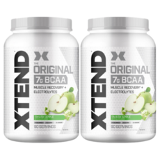 Xtend 엑스텐드 BCAA 오리지널 비타민b6 L 아르기닌 스매쉬 애플, 2통, 1300g