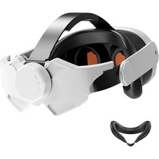 메타 퀘스트 3용 긱에라 헤드 스트랩 오큘러스 3 액세서리용 조절식 엘리트 교체 경량 컴포트 VR 헤드셋 액세서리 무압착 착용 무료 실리콘 페이스 패드, 메타 퀘스트 3용 긱에라 헤드 스트랩 오큘러스 3 액세, 1개