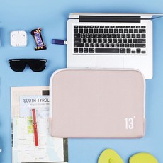 +안테나샵+ 노트북 파우치 에어 메쉬 13 (랩탑파우치.노트북가방/내부수납포켓), (Baby.Pink)베이비핑크