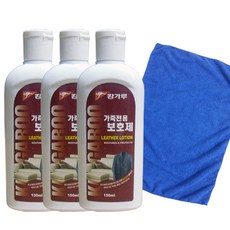 청소용품전문 광택가죽보호제150ml+150ml+150ml 걸레40x40cm세트, 1개