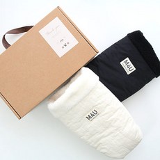 M4U 맘스포유 유모차 핸드머프 장갑 선물포장, 1개, 벨크로 블랙
