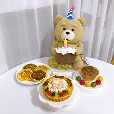 HBD세트 강아지생일파티 강아지케이크, 케이크, 오리