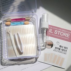 일호장신구 메쉬 워터 쌍꺼풀 테이프 풀세트 480매 240회분 보관케이스 스프레이 집게 워터 스펀지 증정, 10장세트, 슬림형