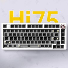 LEOBOG Hi75 기계식 키보드 키캡75% Gasket구조 객제화 유선 RGB, 화이트-키캡NO, 무광 버전