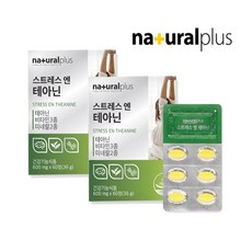 L 테아닌 마그네슘 타우린 감태분말 홍경천 시계꽃 발레리안추출물 스트레스 영양제, 2개, 60정