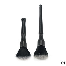 차량용 디테일링 브러시 자동차 청소 도구 키트 인테리어 에어컨 용품 2 개, [03] Black, 03 Black