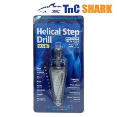 TnC Shark 티앤씨샤크 육각 임팩 헬리칼 스텝드릴 비트 TRESH422-2 4-22mm, 1개