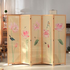 도다도다 모란 매화 전통 병풍 모란도 그림 용품 패널3개 화조도 인테리어 접이식 웨딩홀 조젯을, 높이 1.8m 폭 0.5m 폭 3개, 3개