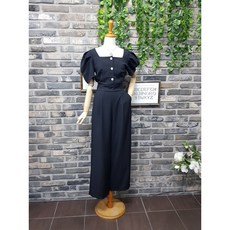 퍼프소매점프슈트