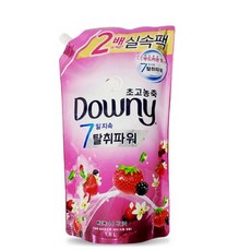 [다우니] 2배실속팩 섬유유연제 향좋은 진한섬유 실내건조 드럼세탁기 정전기방지 초고농축, 2L(레몬그라스앤라일락)