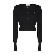 Vivienne Westwood [명품]24FW 비비안웨스트우드 여성 캐시미어 크롭 가디건 블랙 ..
