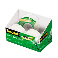 스카치 매직 테이프 디스펜서 + 리필 x 3p 오피스 팩 세트 MT-3, 1개