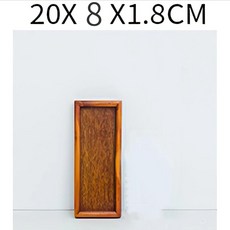 나무 트레이 일본 갈색 사각형 직사각형 커피 차 식기 팔레트, 13.20X9X1.8CM, 1개