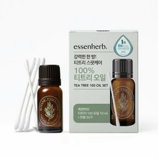 에센허브 티트리 100 오일 10ml 기획(+면봉 50P 증정)