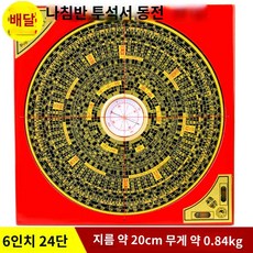 풍수 나경 나침반 팔괘 지리 패철 휴대용 소형, 6촌 통승당 나침반, 책 주고 동전 주고, 1개