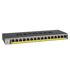 NETGEAR GS116PP-100EUS 16-Port LAN Gigabit Ethernet Switch (PoE Plus 183W Unmanaged Plug-and-Play, 16 Port 16x PoE+ 183W