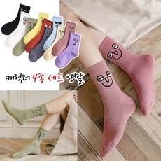 바나바걸 4종세트 캐릭터 귀여운 양말 세트