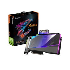 기가바이트 AORUS 지포스 RTX 3080 Xtreme WATERFORCE WB 10G REV 2.0 그래픽 카드 워터 블록 냉각 시스템 LHR 10GB 320비트 GDDR6X