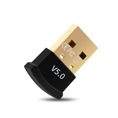 ANMONE 블루투스 동글 어댑터 TV 오디오 수신기 송신기 스피커 PC 마우스 무선 어댑터 USB 블루투스 5.0 어댑터, 검은색, 하나