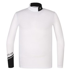 까스텔바작 남성 쿨링 배색 포인트 하이넥 베이스레이어 티셔츠 BGBMTL202WH