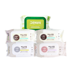 BYHAYDAYR 다이소선물물티슈(10개입)선물캡형리필무료배송 물티슈, 하늘선물물티슈(80매 캡형)-10개