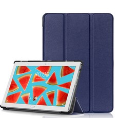 싸이코템포 Lenovo TAB410PLUS 보호케이스 TBX704FN 가죽커버 101 인치 지지, 디프블루 가냘프다 내마모성  2장 보