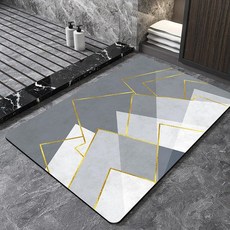 욕조 욕실 러그 샤워 발 매트 미끄럼 방지 빠른 건조 변기 거실, D.40cmx60cm, 8.14