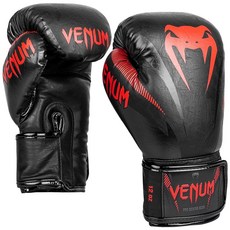 Venum 임팩트 권투 장갑 Impact Boxing Gloves - BlackRed (8oz), [03] 12oz